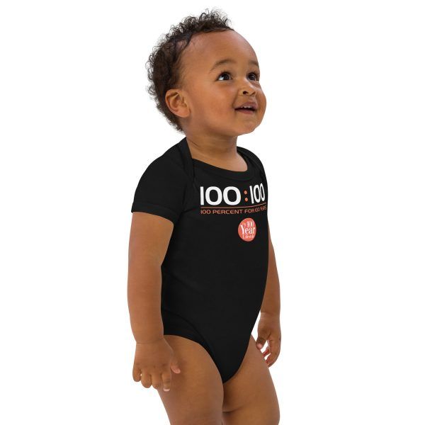 100:100 Organic Cotton Baby Bodysuit - Image 2