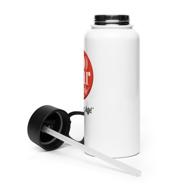 100 Year Lifestyle® "Love Your Age!™" Stainless Steel Water Bottle with Straw Lid - Image 4