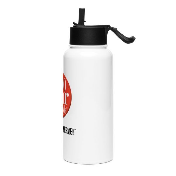 100 Year Lifestyle® Life Takes Nerve™ Stainless Steel Water Bottle with Straw 32oz - Image 3