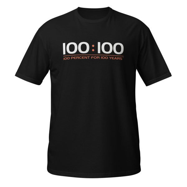 100:100 Short-Sleeve Cotton Unisex Workout T-Shirt - Image 2