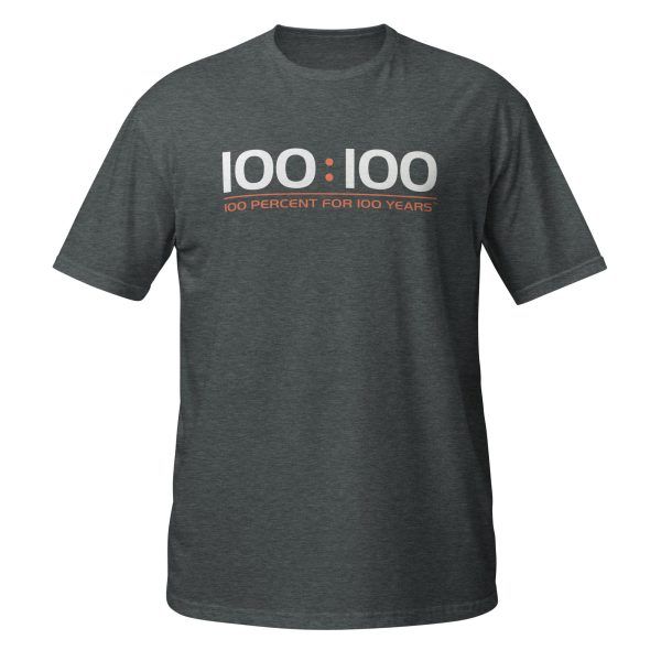 100:100 Short-Sleeve Cotton Unisex Workout T-Shirt - Image 7
