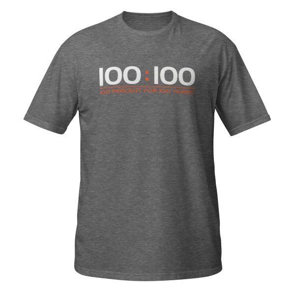 100:100 Short-Sleeve Cotton Unisex Workout T-Shirt - Image 17