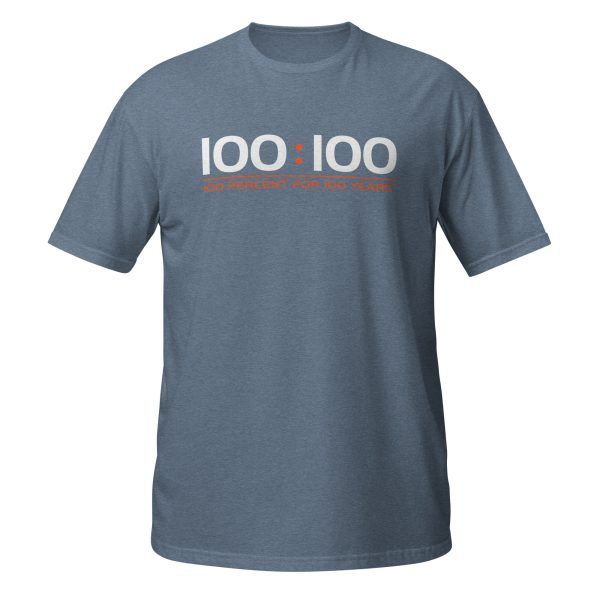100:100 Short-Sleeve Cotton Unisex Workout T-Shirt - Image 25