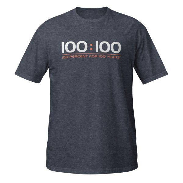 100:100 Short-Sleeve Cotton Unisex Workout T-Shirt - Image 9
