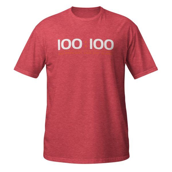 100:100 Short-Sleeve Cotton Unisex Workout T-Shirt - Image 21