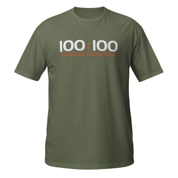 100:100 Short-Sleeve Cotton Unisex Workout T-Shirt - Image 19