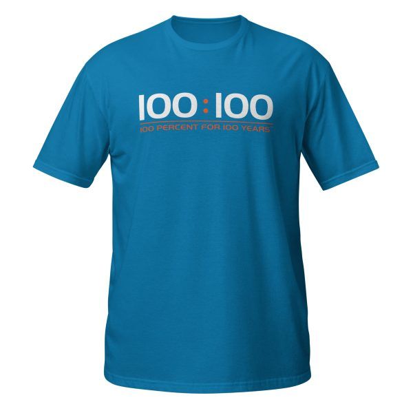 100:100 Short-Sleeve Cotton Unisex Workout T-Shirt - Image 15