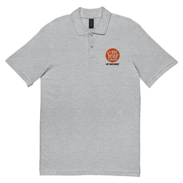 100 Year Lifestyle® Life Takes Nerve!™ Unisex Pique Polo Shirt