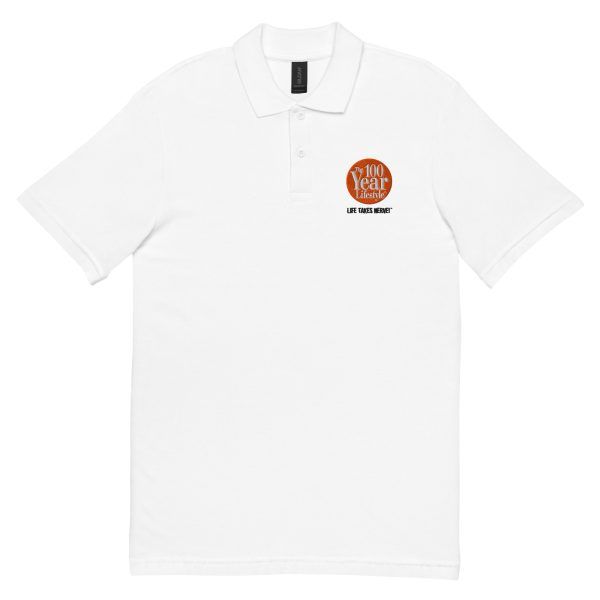 100 Year Lifestyle® Life Takes Nerve!™ Unisex Pique Polo Shirt - Image 7